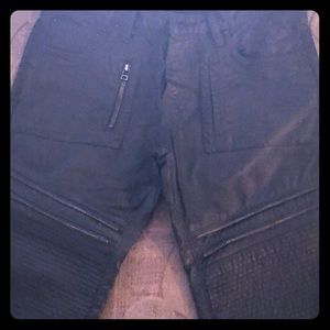 PRPS faux leather biker jeans